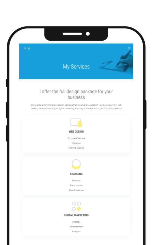 Milan Markovic Services Phone Mockup